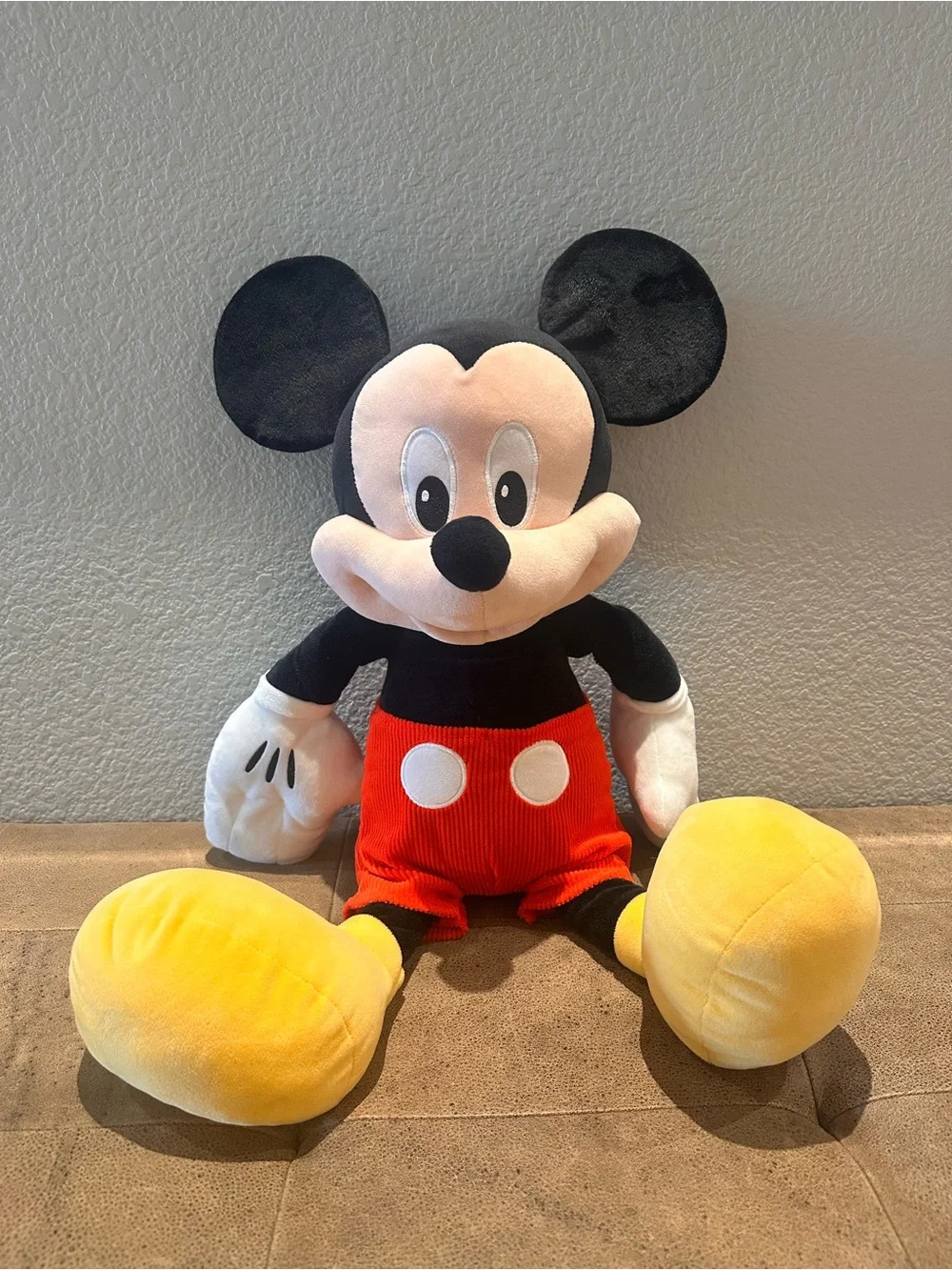 Disney Mickey Mouse Plush - Black, Red, White & Yellow 25 inch likes new